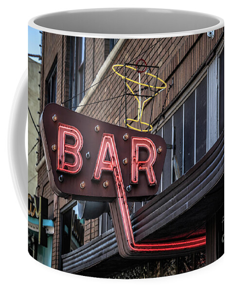 Livingston Coffee Mug featuring the photograph Classic Neon Sign for a Bar Livingston Montana by Edward Fielding