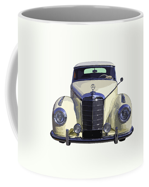 Mercedes Benz 300 Coffee Mug featuring the photograph Classic White Mercedes Benz 300 by Keith Webber Jr