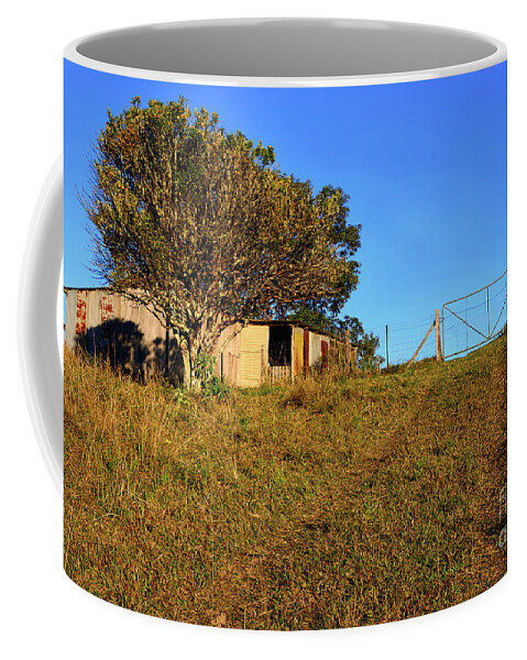 Clear Day At The Farm Coffee Mug featuring the photograph Clear Day at the Farm by Kaye Menner by Kaye Menner