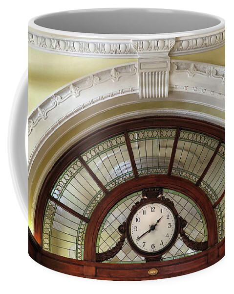 Clock Coffee Mug featuring the photograph Clock in Florence Italy by Dave Mills