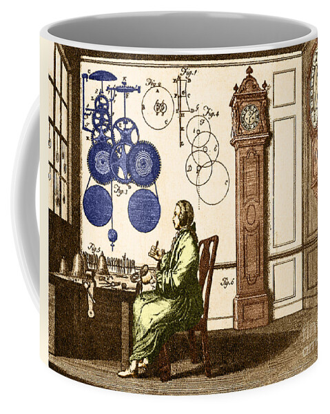 Engraving Coffee Mug featuring the photograph Clockmaker by Photo Researchers