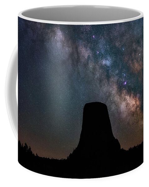 Devils Tower Coffee Mug featuring the photograph Closer Encounters by Darren White