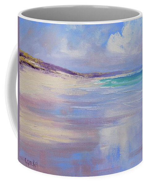 Nature Coffee Mug featuring the painting Cloud reflections by Graham Gercken