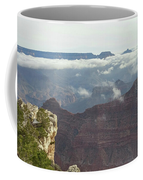 Arizona Coffee Mug featuring the photograph Clouds in the Grand Canyon by Liza Eckardt