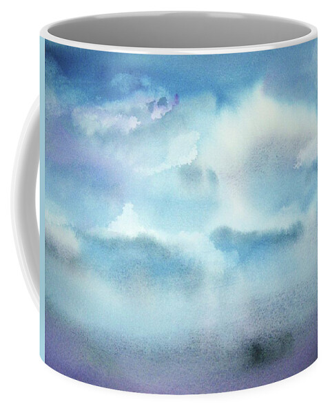 Clouds Coffee Mug featuring the painting Cloudscape by Ellen Levinson