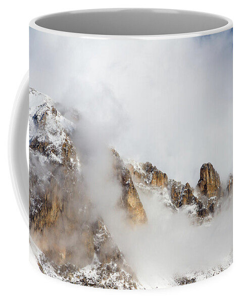 Mountain Landscape Coffee Mug featuring the photograph Cloudy landscape by Paul MAURICE