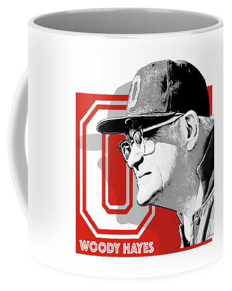 Woody Hayes Coffee Mug featuring the digital art Coach Woody Hayes by Greg Joens