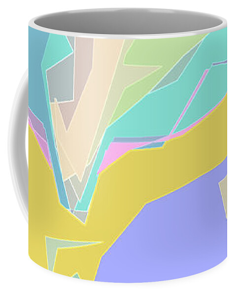 Abstract Coffee Mug featuring the digital art Coast of Azure by Gina Harrison