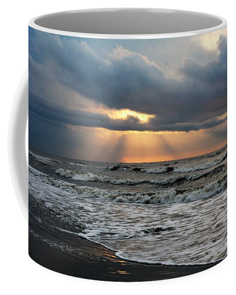 Ocean Coffee Mug featuring the digital art Coastal Allure by Jan Gelders