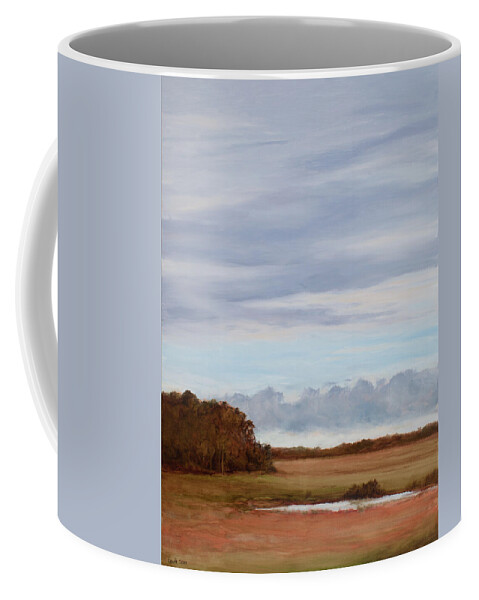 Coastal Clouds Coffee Mug featuring the painting Coastal Clouds by Glenda Cason