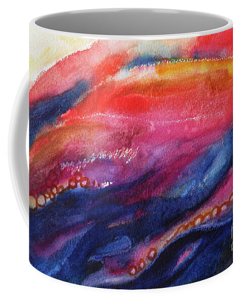 Painting Coffee Mug featuring the painting Coatings and Deposits of Color by Kathy Braud