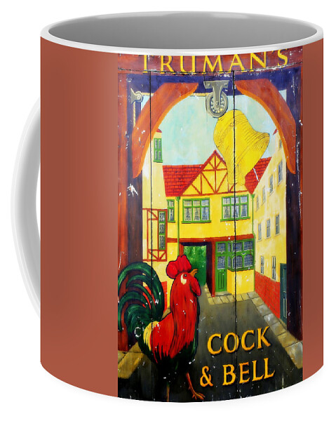 Pub Coffee Mug featuring the photograph Cock and Bell by Imagery-at- Work