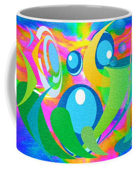 Abstract Coffee Mug featuring the mixed media Cocktail by Gena Livings