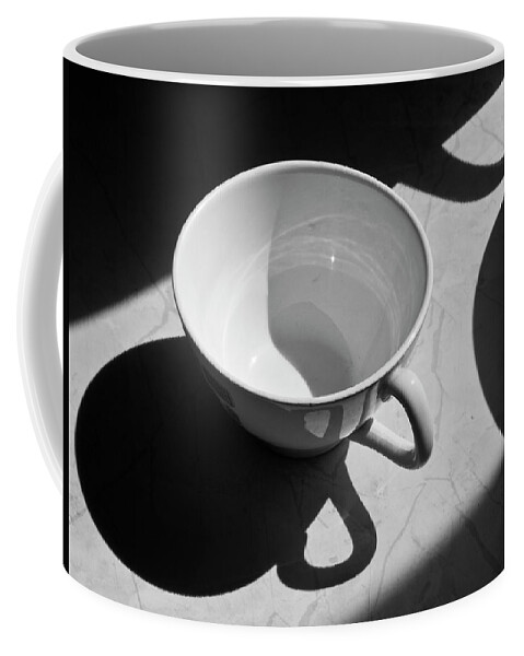 Coffee Coffee Mug featuring the photograph Coffee Cup in Light and Shadow by David Gordon