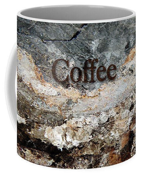 Coffee Art Coffee Mug featuring the digital art Coffee edit 2 Brown Letters by Margie Chapman
