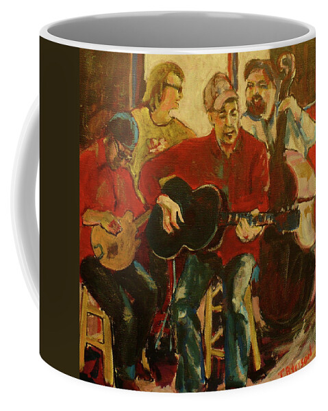 Painting Coffee Mug featuring the painting Coffeehouse Combo by Todd Peterson
