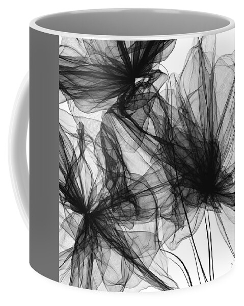 Black And White Modern Art Coffee Mug featuring the painting Coherence - Black And White Modern Art by Lourry Legarde