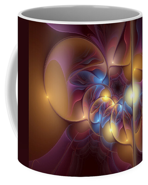 Abstract Coffee Mug featuring the digital art Coherence of Desire by Casey Kotas