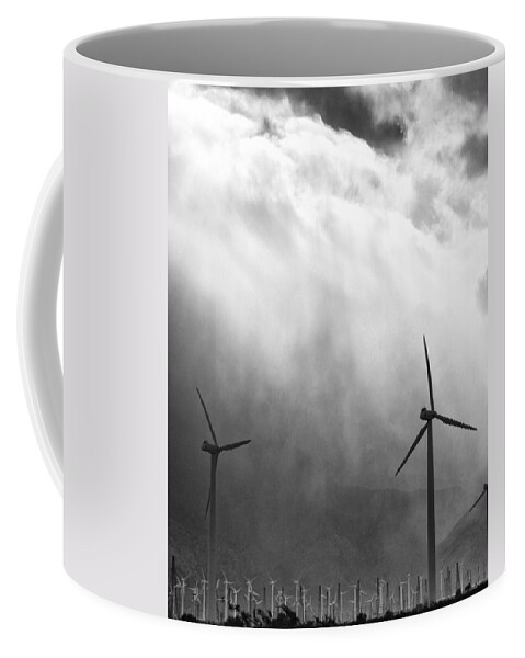 Windmills Coffee Mug featuring the photograph COLD WIND Palm Springs by William Dey