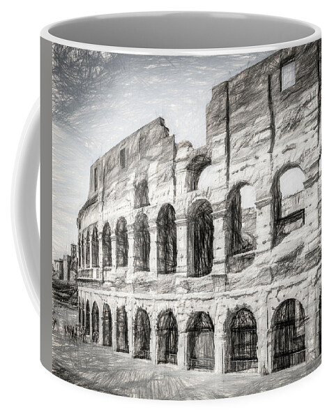 Italy Coffee Mug featuring the photograph Coliseum by Joe Myeress