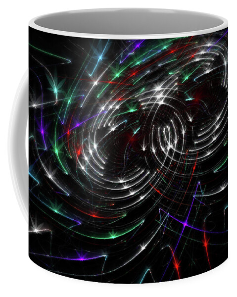 Black Coffee Mug featuring the digital art Color dynamics by Tim Abeln