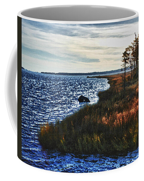 Pelican Coffee Mug featuring the painting Color of Weeks Bay by Michael Thomas