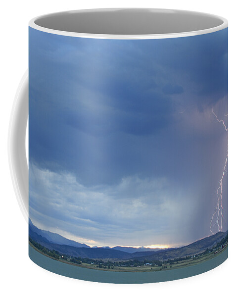 July Coffee Mug featuring the photograph Colorado Rocky Mountains Foothills Lightning Strikes by James BO Insogna