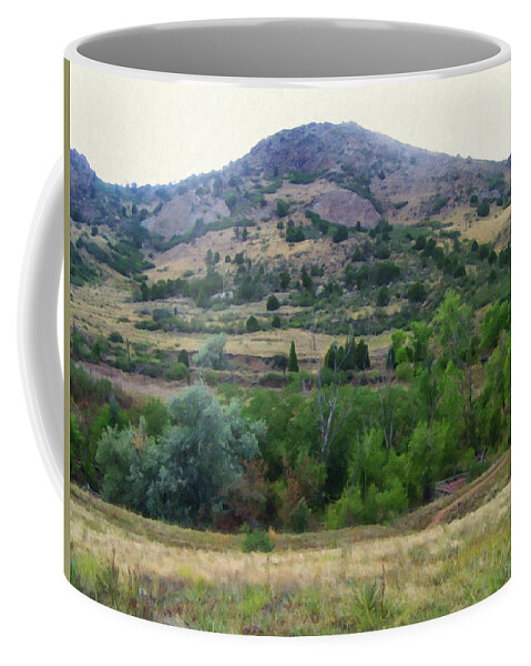 Home Decor Coffee Mug featuring the painting Colorado Springs area Digital Oil #46 by Flees Photos