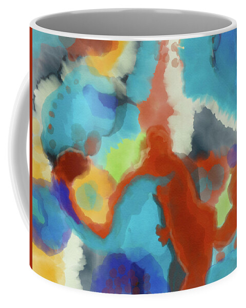 Expressive Abstract Coffee Mug featuring the digital art Colorful Abstract by Susan Stone