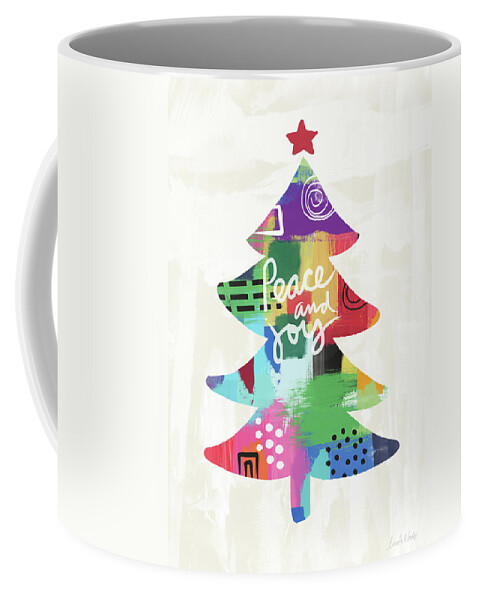 Christmas Coffee Mug featuring the painting Colorful Christmas Tree- Art by Linda Woods by Linda Woods