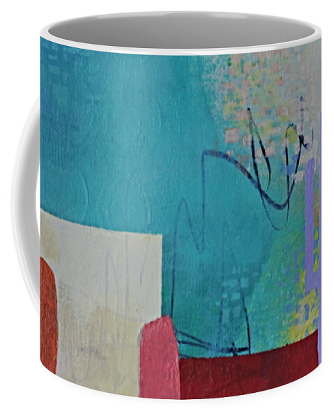 Abstract Coffee Mug featuring the painting Colorful Desert by April Burton