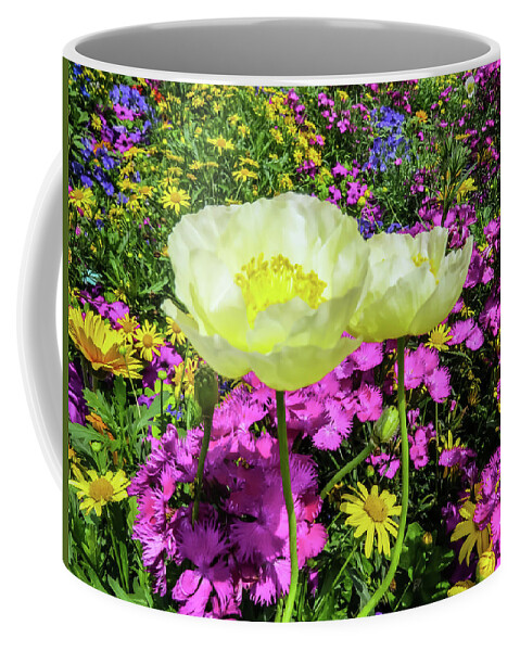 Poppy Coffee Mug featuring the photograph Colorful garden II by Zina Stromberg
