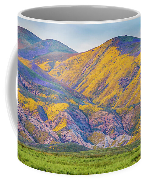California Coffee Mug featuring the photograph Colorful Hills at Sunset by Marc Crumpler