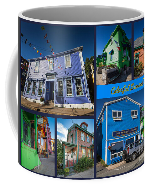 Lunenburg Coffee Mug featuring the digital art Colorful Lunenburg by Eva Lechner