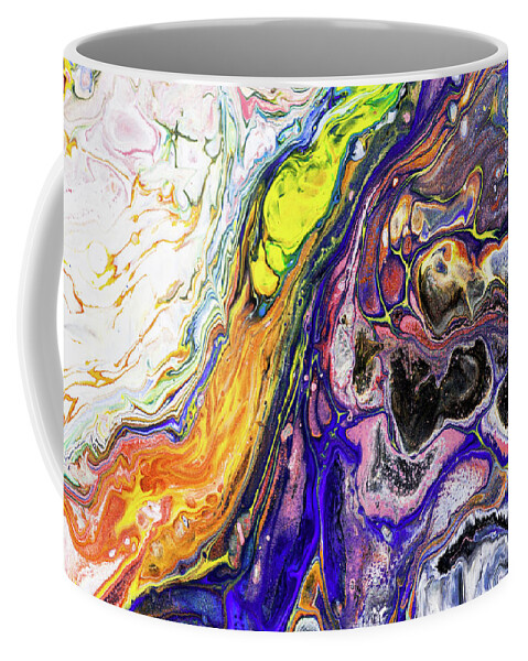 Colorful Night Dreams 10. Abstract Fluid Acrylic Painting Coffee Mug