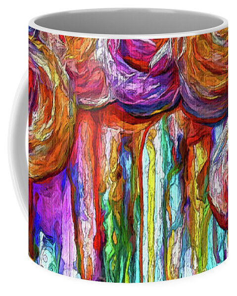Love Coffee Mug featuring the digital art Colorful Roses Design by OLena Art