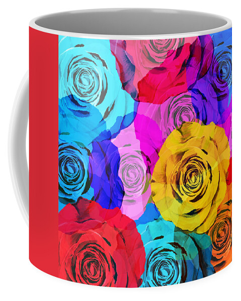 Affection Coffee Mug featuring the photograph Colorful Roses Design by Setsiri Silapasuwanchai
