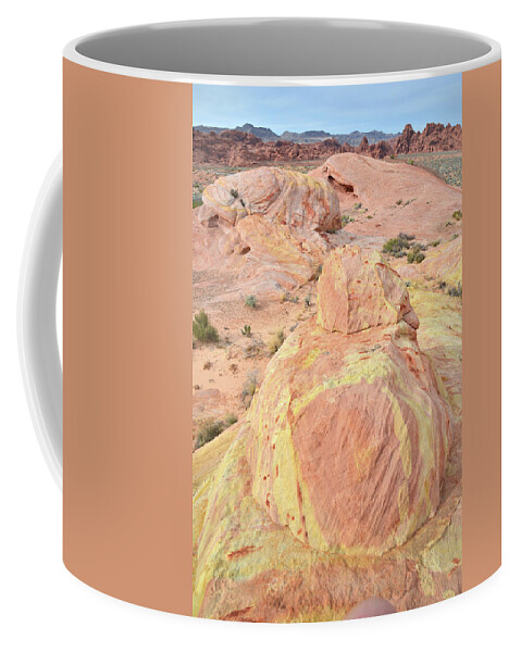 Valley Of Fire Coffee Mug featuring the photograph Colorful Sandstone in North Valley of Fire by Ray Mathis
