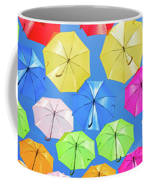 Umbrellas Coffee Mug featuring the photograph Colorful Umbrellas II by Raul Rodriguez
