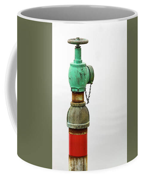 Colorful Coffee Mug featuring the photograph Colorful Valve by Mark Harrington