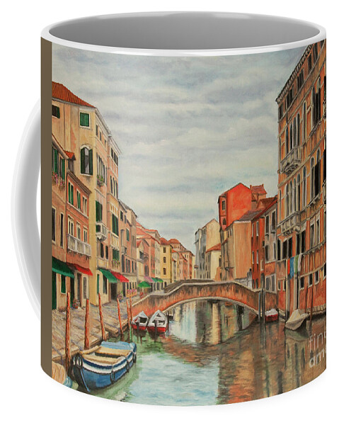 Venice Painting Coffee Mug featuring the painting Colorful Venice by Charlotte Blanchard
