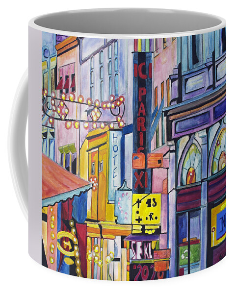 Cityscape Coffee Mug featuring the painting Colors of Paris by Patricia Arroyo