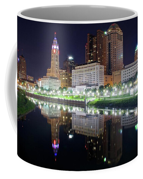 Columbus Coffee Mug featuring the photograph Columbus on the Scioto 2016 by Frozen in Time Fine Art Photography