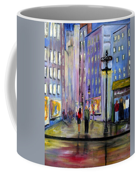 Cityscene Coffee Mug featuring the painting Come Away With Me by Julie Lueders 