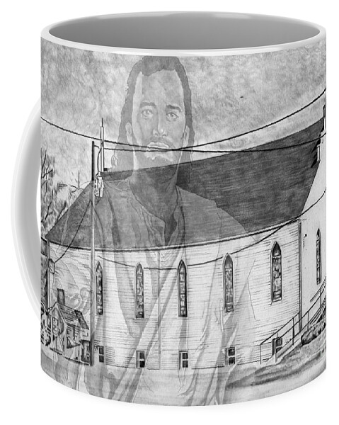 Brownsville Coffee Mug featuring the drawing Come Unto Me by Bill Richards