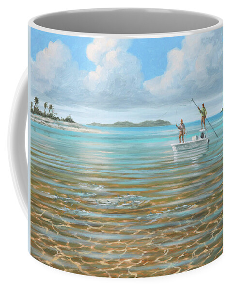 Bahamas Coffee Mug featuring the painting Coming at Us by Guy Crittenden