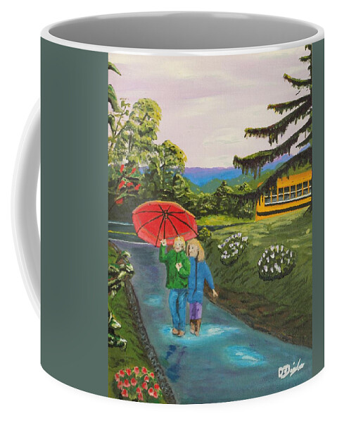 Rain Coffee Mug featuring the painting Coming home by David Bigelow