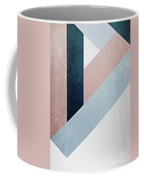 Complex Coffee Mug featuring the mixed media Complex Triangle by Emanuela Carratoni