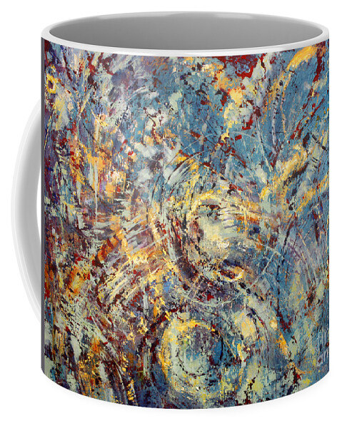 Abstract Painting Coffee Mug featuring the painting Complexity by Valerie Travers