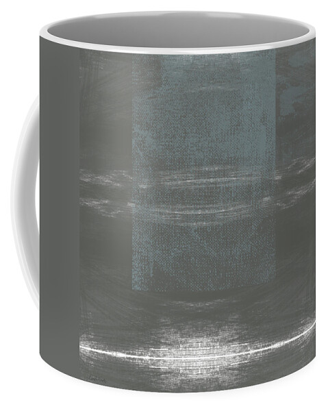 Concrete Coffee Mug featuring the painting Concrete 2- Contemporary Abstract Art by Linda Woods by Linda Woods
